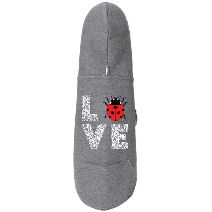 Ladybugs Love Insects Bugs Entomology Sweet Doggie 3-End Fleece Hoodie