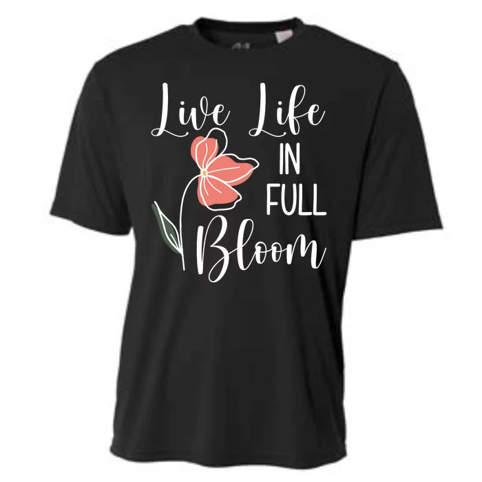 Live Life In Full Bloom Flower Cooling Performance Crew T-Shirt