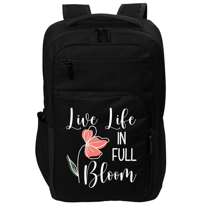 Live Life In Full Bloom Flower Impact Tech Backpack