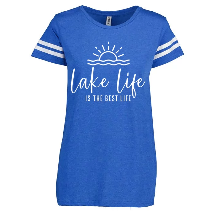 Lake Life Is The Best Life Lake Vibes Summer Vacation Gift Enza Ladies Jersey Football T-Shirt