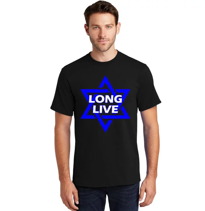 Long Live Israel Star Of David Tall T-Shirt