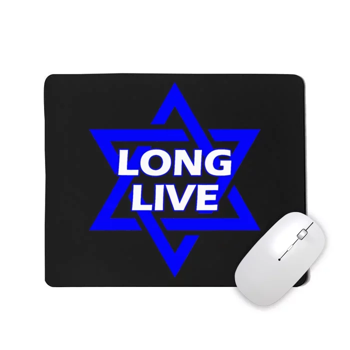 Long Live Israel Star Of David Mousepad