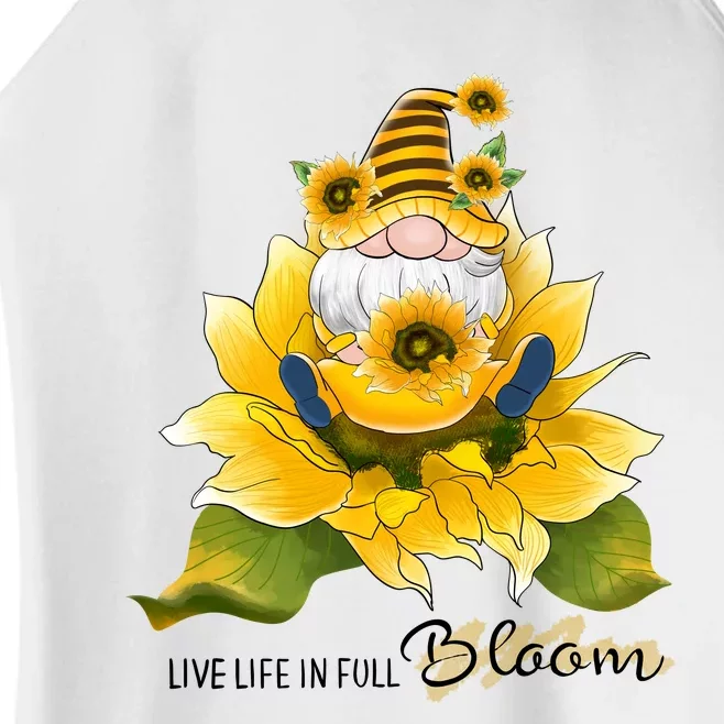 Live Life In Full Bloom Sublimation Sunflowers Women’s Perfect Tri Rocker Tank