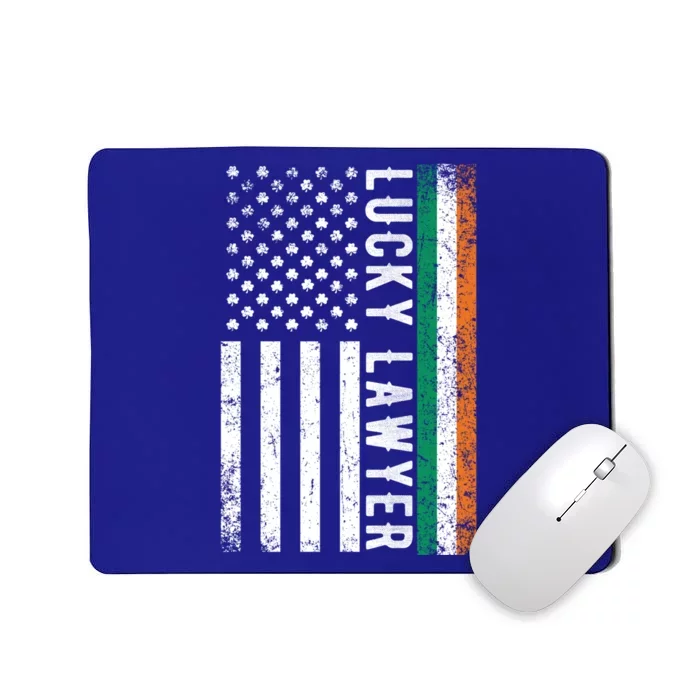 Lucky Lawyer Irish American Flag St Patricks Day Gift Mousepad