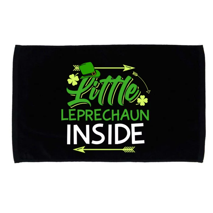 Little Leprechaun Inside St Patricks Day Pregnant Great Gift Microfiber Hand Towel