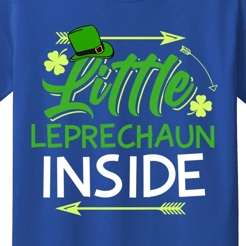 Little Leprechaun Inside St Patricks Day Pregnant Great Gift Kids T-Shirt