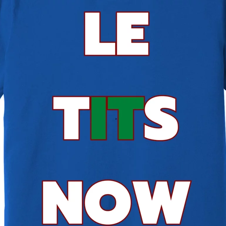 Letitsnow Let It Snow Le Tits Now Holiday Christmas Funny Cool Gift Premium T-Shirt