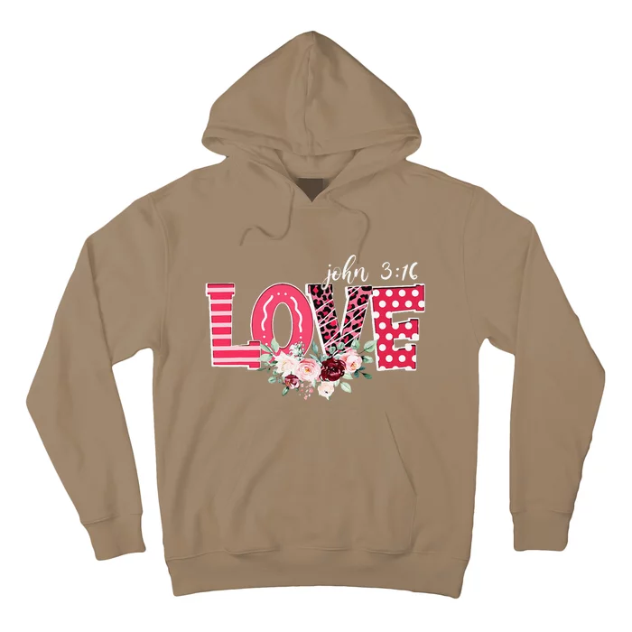 LOVE Leopard John 316 Christian Cute Valentine's Day Gifts Hoodie