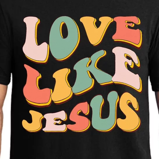 Love Like Jesus Graphic Tee Pajama Set