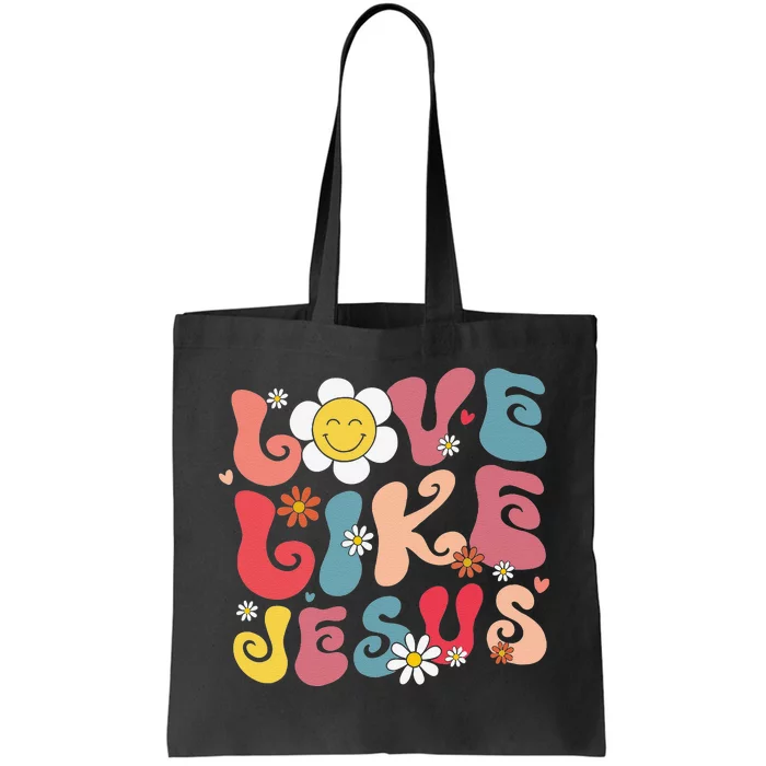 Love Like Jesus Religious God Christian Vintage Retro Tote Bag