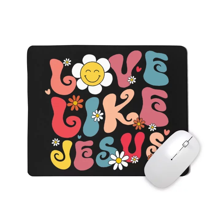 Love Like Jesus Religious God Christian Vintage Retro Mousepad