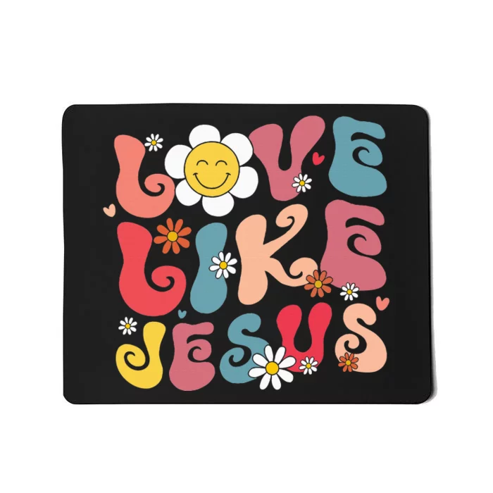 Love Like Jesus Religious God Christian Vintage Retro Mousepad