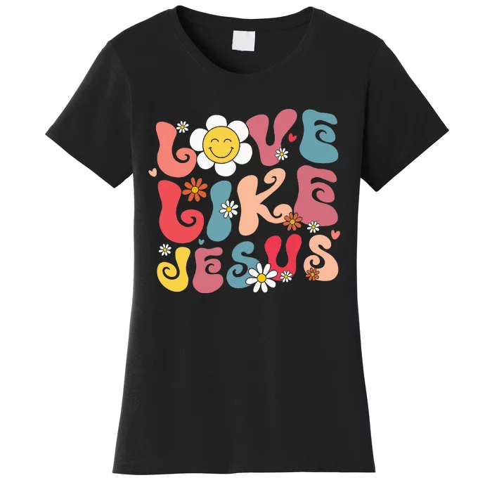 Love Like Jesus Religious God Christian Vintage Retro Women's T-Shirt