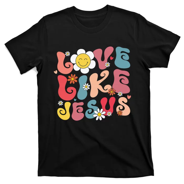 Love Like Jesus Religious God Christian Vintage Retro T-Shirt