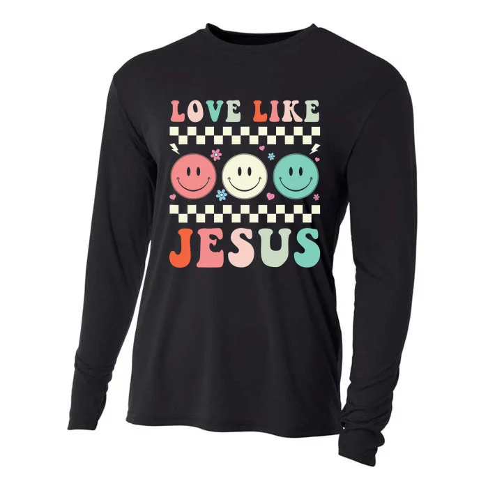 Love Like Jesus Religious God Christian Cooling Performance Long Sleeve Crew