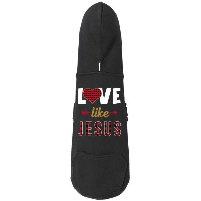 Love Like Jesus Cute Leopard Doggie 3-End Fleece Hoodie