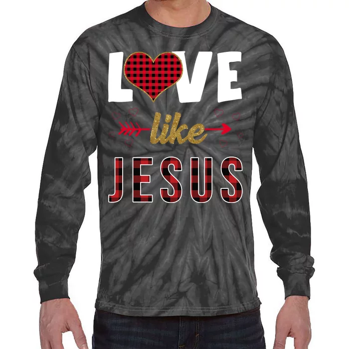 Love Like Jesus Cute Leopard Tie-Dye Long Sleeve Shirt