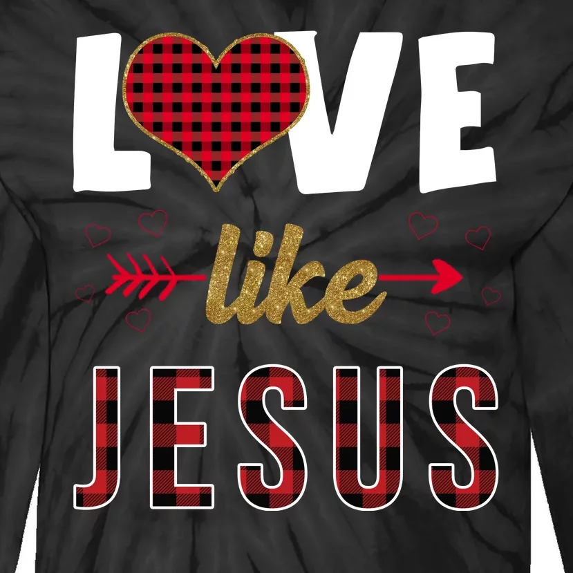 Love Like Jesus Cute Leopard Tie-Dye Long Sleeve Shirt