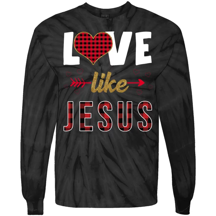 Love Like Jesus Cute Leopard Tie-Dye Long Sleeve Shirt