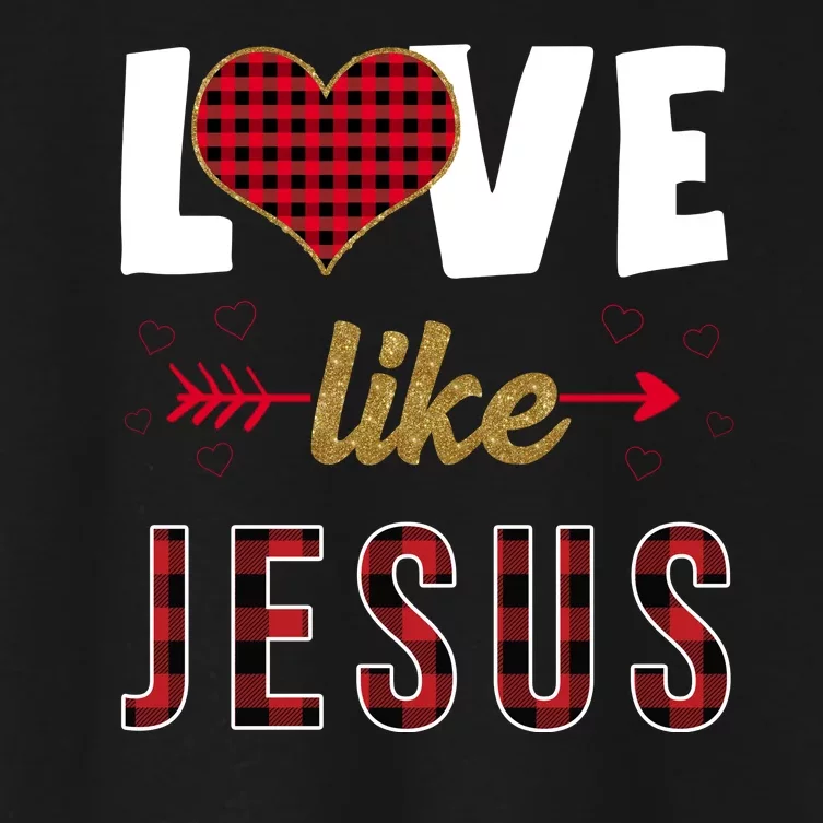 Love Like Jesus Cute Leopard Women's Crop Top Tee