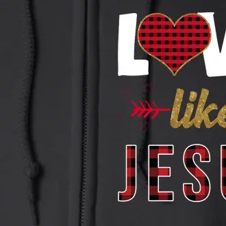 Love Like Jesus Cute Leopard Full Zip Hoodie