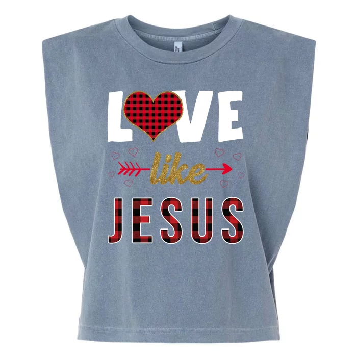 Love Like Jesus Cute Leopard Garment-Dyed Women's Muscle Tee