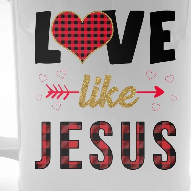 Love Like Jesus Cute Leopard Front & Back Beer Stein