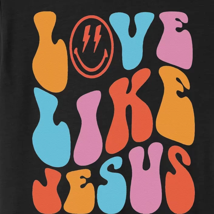 Love Like Jesus Smile Face Aesthetic Trendy Clothing ChromaSoft Performance T-Shirt