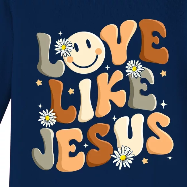 Love Like Jesus Religious God Christian Baby Long Sleeve Bodysuit