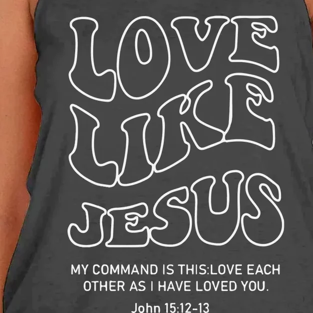 Love Like Jesus Christian Women's Knotted Racerback Tank