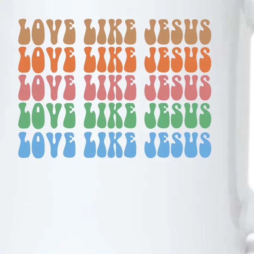 Love Like Jesus Colorful Retro Christianity Black Color Changing Mug