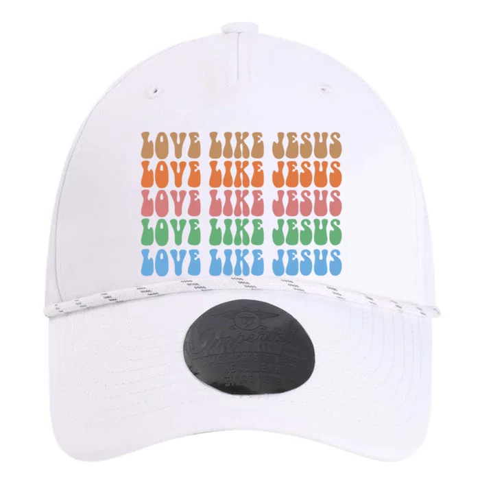 Love Like Jesus Colorful Retro Christianity Performance The Dyno Cap