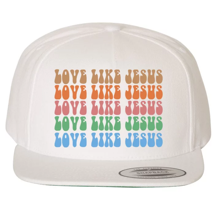 Love Like Jesus Colorful Retro Christianity Wool Snapback Cap