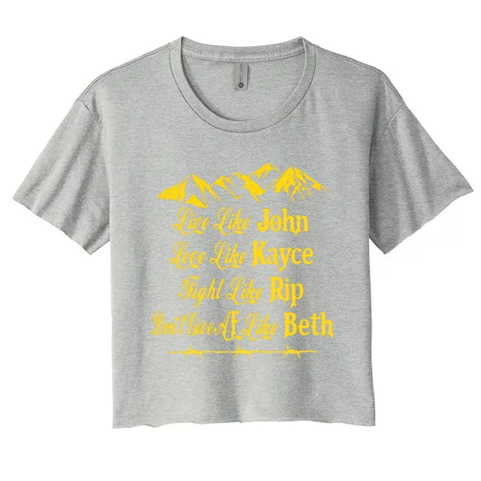 Live Like John Love Like Kayce Women's Crop Top Tee