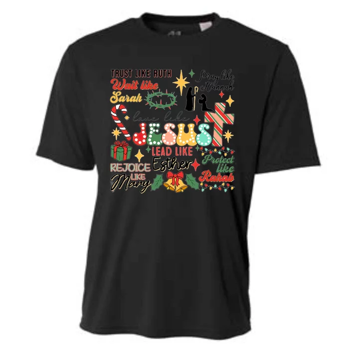 Love Like Jesus Christmas Let Us Adore Him Cooling Performance Crew T-Shirt