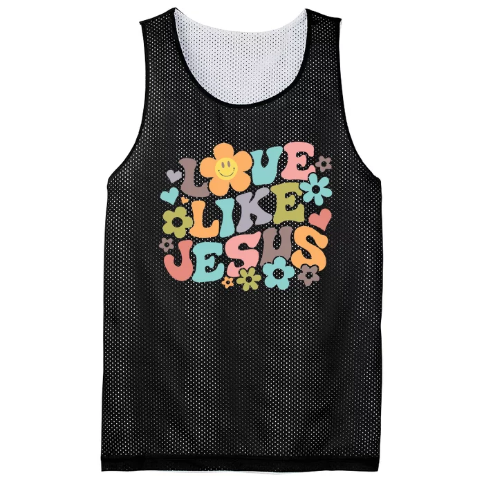 Love Like Jesus Religious Gifts Bible Verse Mesh Reversible Basketball Jersey Tank