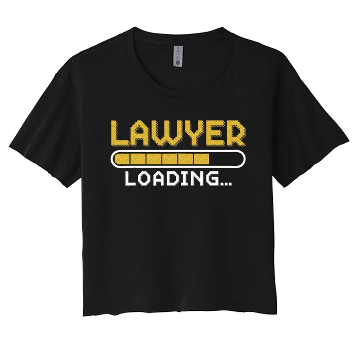 Lawyer Loading Judge Law Justice Attorney Lawyer Women's Crop Top Tee