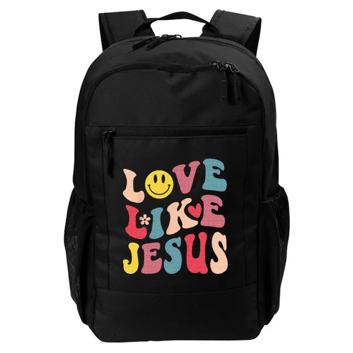 Love Like Jesus Religious God Christian Words On Back Daily Commute Backpack