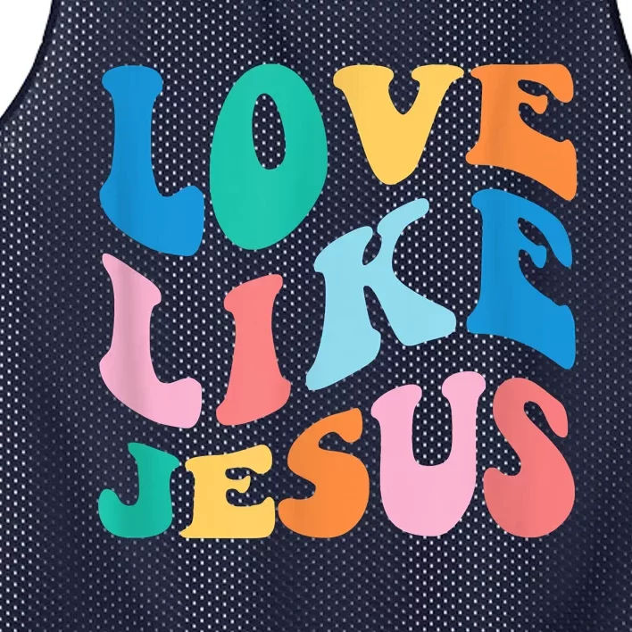 Love Like Jesus Graphic Tee Mesh Reversible Basketball Jersey Tank