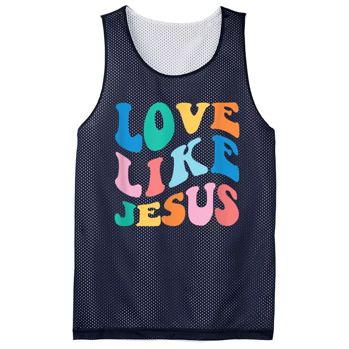 Love Like Jesus Graphic Tee Mesh Reversible Basketball Jersey Tank