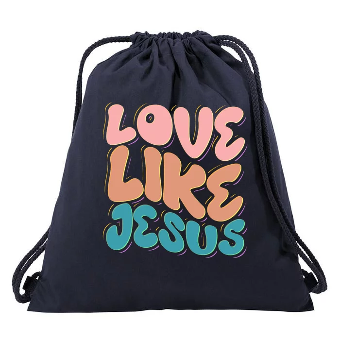 Love Like Jesus Drawstring Bag