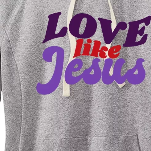 Love Like Jesus Retro Women's Fleece Hoodie