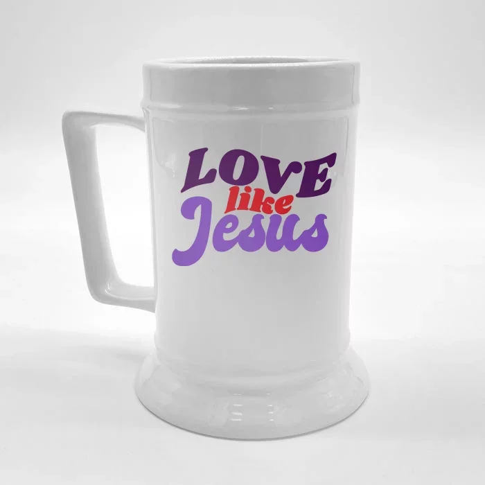 Love Like Jesus Retro Front & Back Beer Stein