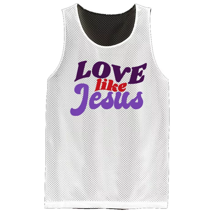 Love Like Jesus Retro Mesh Reversible Basketball Jersey Tank