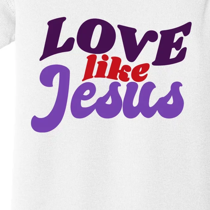 Love Like Jesus Retro Baby Bodysuit