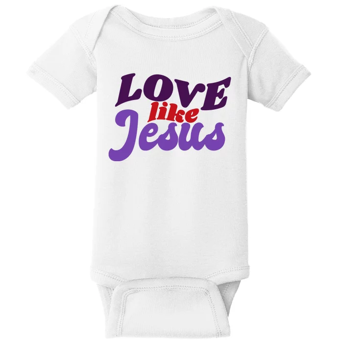 Love Like Jesus Retro Baby Bodysuit