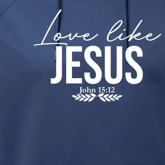 Love Like Jesus Dear Person Behind Me Christian Front & Back Performance Fleece Hoodie