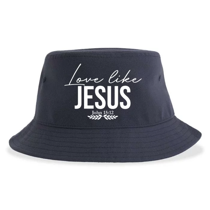 Love Like Jesus Dear Person Behind Me Christian Front & Back Sustainable Bucket Hat