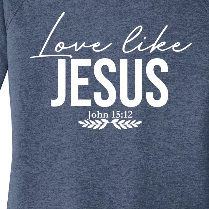 Love Like Jesus Dear Person Behind Me Christian Front & Back Women's Perfect Tri Tunic Long Sleeve Shirt