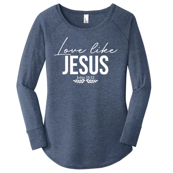 Love Like Jesus Dear Person Behind Me Christian Front & Back Women's Perfect Tri Tunic Long Sleeve Shirt